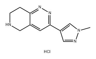 1-methyl-4-{5H,6H,7H,8H-pyrido[4,3-c]pyridazin-3-yl}-1H-pyrazole trihydrochloride 结构式