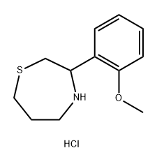 3-(2-methoxyphenyl)-1,4-thiazepane hydrochloride 结构式