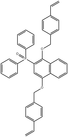 1,4-bis[(4-ethenylphenyl)methoxy]-2-naphthalenyl]diphenyl phosphine oxide Struktur
