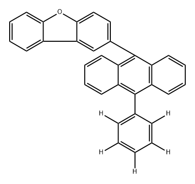 Polychlorinated Dibenzofurans, 2-[10-(phenyl-2,3,4,5,6-d5) -9-anthracyl ] - Structure