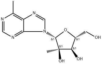 6-Methyl-9-(2-C-Methyl-beta-D-ribofuranosyl) purine Structure
