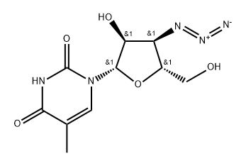 3'-Azido-3'-deoxy-5-methyl-beta-L-uridine Structure