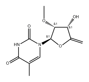 4',5'-Didehydro-2'-O-methyl-5-methyluridine Struktur