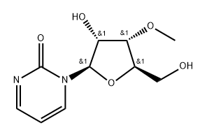 3'-O-Methyl-4-deoxyuridine 化学構造式