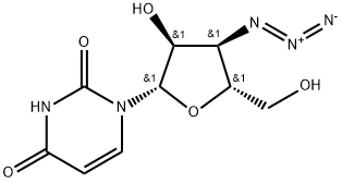 3'-Azido-3'-deoxy-beta-L-uridine Structure