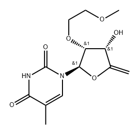 4',5'-Didehydro-2'-O-(2-methoxyethyl)-5-methyluridine Structure