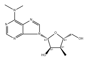 3'-Deoxy-3'--C-methyl-N6,N6-dimethyladenosine Structure