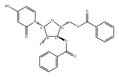 3',5'-Di-O-benzoyl-2'-deoxy-2'-fluoro-3-Deaza-arabinouridine Struktur