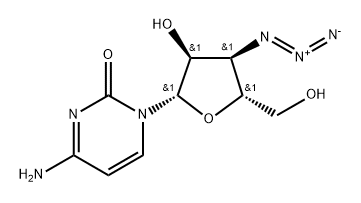 3'-Azido-3'-deoxy-beta-L-cytidine Structure