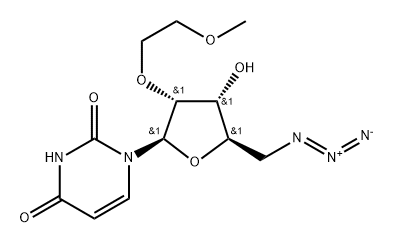 5'-Azido-5'-deoxy-2'-O-(2-methoxyethyl)uridine 结构式