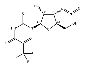 3'-Azido-3'-deoxy-5-trifluoromethyluridine Struktur
