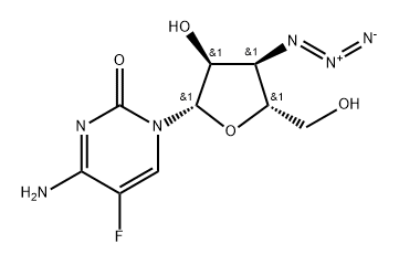 3'-Azido-3'-deoxy-5-fluoro-beta-L-cytidine Structure