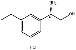 (S)-2-amino-2-(3-ethylphenyl)ethan-1-ol hydrochloride 结构式