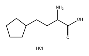 2-amino-4-cyclopentylbutanoic acid hydrochloride 结构式
