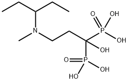(1-羟基-3-(甲基(戊-3-基)氨基)丙烷-1,1-二基)双(膦酸) 结构式
