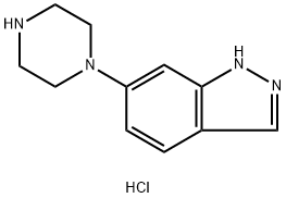1H-Indazole, 6-(1-piperazinyl)-, hydrochloride (1:1)