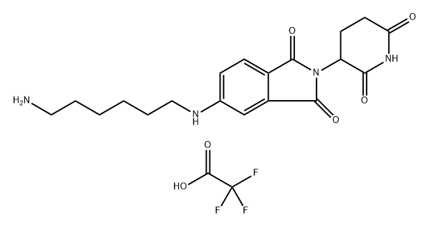 5-[(6-aminobutyl)amino]-2-(2,6-dioxo-3-piperidinyl)-1H-Isoindole-1,3(2H)-dione, 2,2,2-trifluoroacetate,2097509-17-4,结构式