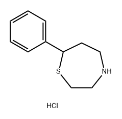 7-苯基-1,4-硫杂环庚烷盐酸盐, 2097937-23-8, 结构式