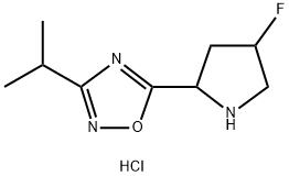 5-(4-氟吡咯烷-2-基)-3-(丙-2-基)-1,2,4-噁二唑盐酸盐 结构式