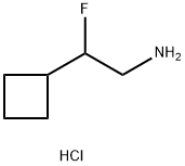 2-cyclobutyl-2-fluoroethan-1-amine hydrochloride,2097959-65-2,结构式