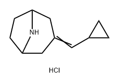 3-(环丙基亚甲基)-8-氮杂双环[3.2.1]辛烷盐酸盐 结构式