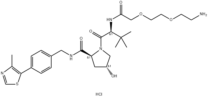 (S,R,S)-AHPC-PEG2-NH2盐酸盐 结构式
