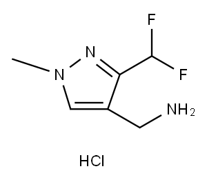 1-[3-(difluoromethyl)-1-methyl-1h-pyrazol-4-yl]methanamine dihydrochloride,2098056-11-0,结构式