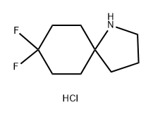 8,8-DIFLUORO-1-AZASPIRO[4.5]DECANE HYDROCHLORIDE 结构式