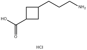 Cyclobutanecarboxylic acid, 3-(3-aminopropyl)-, hydrochloride (1:1) Structure