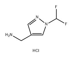 1-(difluoromethyl)-1H-pyrazol-4-yl]methylamine Structure