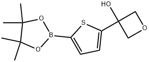 3-Oxetanol, 3-[5-(4,4,5,5-tetramethyl-1,3,2-dioxaborolan-2-yl)-2-thienyl]- Structure