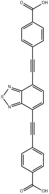 4,4'-(benzo[c][1,2,5]thiadiazole-4,7-diylbis(ethyne-2,1-diyl))dibenzoic acid Structure
