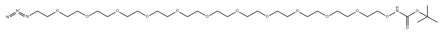 t-Boc-Aminooxy-PEG11-azide Struktur