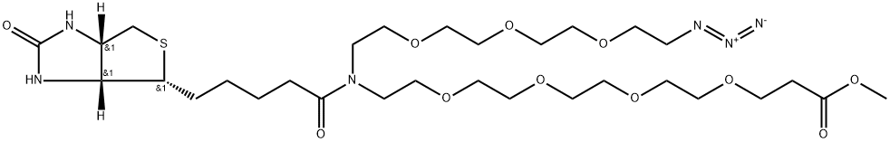 N-(Azido-PEG3)-N-Biotin-PEG4-methyl ester Struktur
