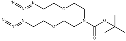 N-Boc-N-bis(PEG1-azide) Struktur