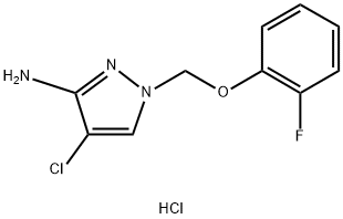 4-chloro-1-[(2-fluorophenoxy)methyl]-1H-pyrazol-3-amine 结构式