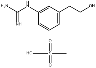 1-(3-(2-Hydroxyethyl)phenyl)guanidine mesylate Structure