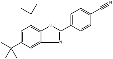 4-(5,7-di-tert-butylbenzo[d]oxazol-2-yl)benzonitrile Struktur