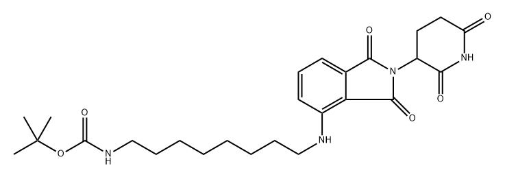 沙利度胺-NH-C8-NH-BOC, 2102302-86-1, 结构式