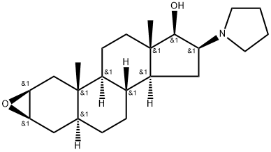 Androstan-17-ol, 2,3-epoxy-16-(1-pyrrolidinyl)-, (2β,3β,5α,16β,17β)-, 2102929-98-4, 结构式