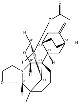 6β-Acetoxy-15,23-dideoxy-19,23-epoxyajaconine Struktur