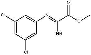 4,6-dichloro-1H-benzoimidazole-2-carboxylic acid methyl ester 结构式