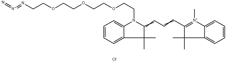 N-methyl-N'-(azide-PEG3)-Cy3,2107273-16-3,结构式