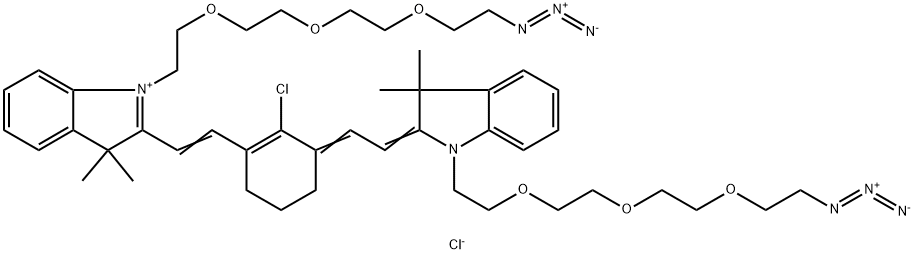 N,N'-bis-(azide-PEG3)-chlorocyclohexenyl Cy7|N,N'-双-(叠氮-三聚乙二醇)-氯环己烯 CY7染料