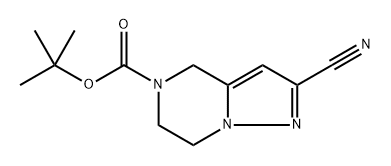 tert-butyl 2-cyano-6,7-dihydropyrazolo[1,5-a]pyrazine-5(4H)-carboxylate 结构式