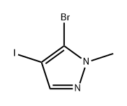 5-溴-4-碘-1-甲基-1H-吡唑, 2109726-53-4, 结构式