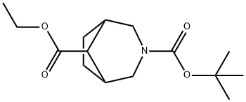 3-(1,1-Dimethylethyl) 8-ethyl 3-azabicyclo[3.2.1]octane-3,8-dicarboxylate Struktur