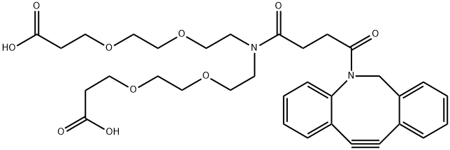 N-DBCO-N-bis(PEG2-acid) Structure