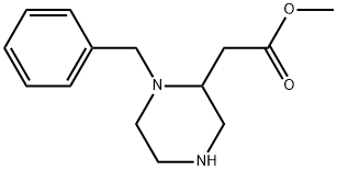 methyl 2-(1-benzylpiperazin-2-yl)acetate Struktur