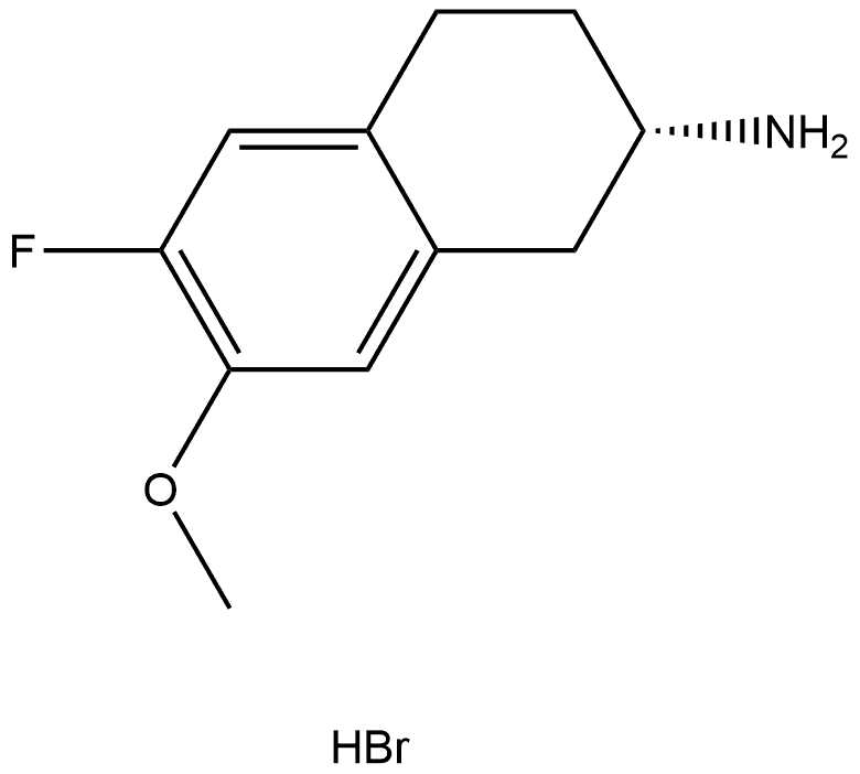 (S)-6-FLUORO-7-METHOXY-1,2,3,4-TETRAHYDRONAPHTHALEN-2-AMINE 结构式